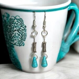 5 For $25💫Boho Mexico Turquoise Teardrop Dangles Earrings